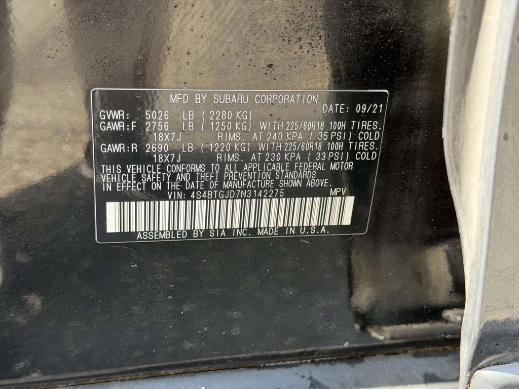 2022 Subaru Outback Onyx Edition XT